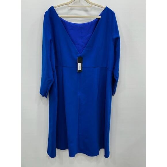 NWT Sachin & Babi Patrizia Sheath Dress Long Sleeve Bateau Neck Blue Size 22W - Picture 4 of 13